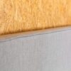 Boxspringtopper hoofdbord van boxspring vlegel in de kleur grijs hoofdbord detail