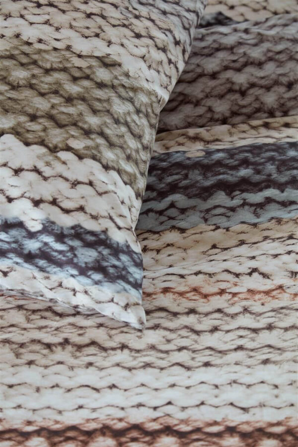 detail van dekbedovertrek en kussensloop Marte van Beddinghouse touwen patroon