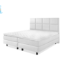 tweepersoons bed met 8 vlakken hoofdbord in de kleur wit