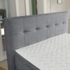 luxe hoofdbord van boxspring doerak licht grijs